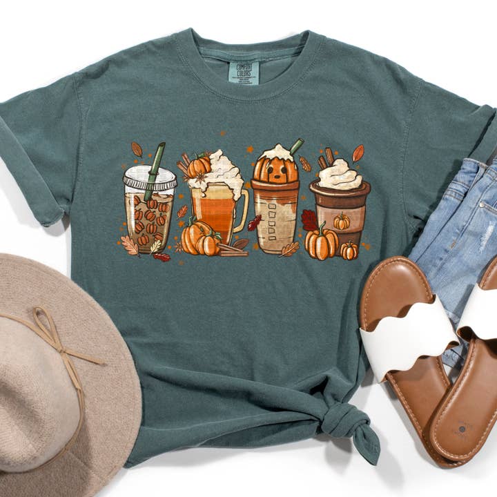 Flawless Transfers – wholesale Sublimation transfer – Pumpkin Spice Coffee Latte #2424 DTF Transfer