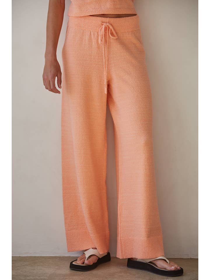 By Together - Wholesale Pants - Women's - W1634 | Knit Sweater Cotton Nylon Polyester Wide Leg Pants