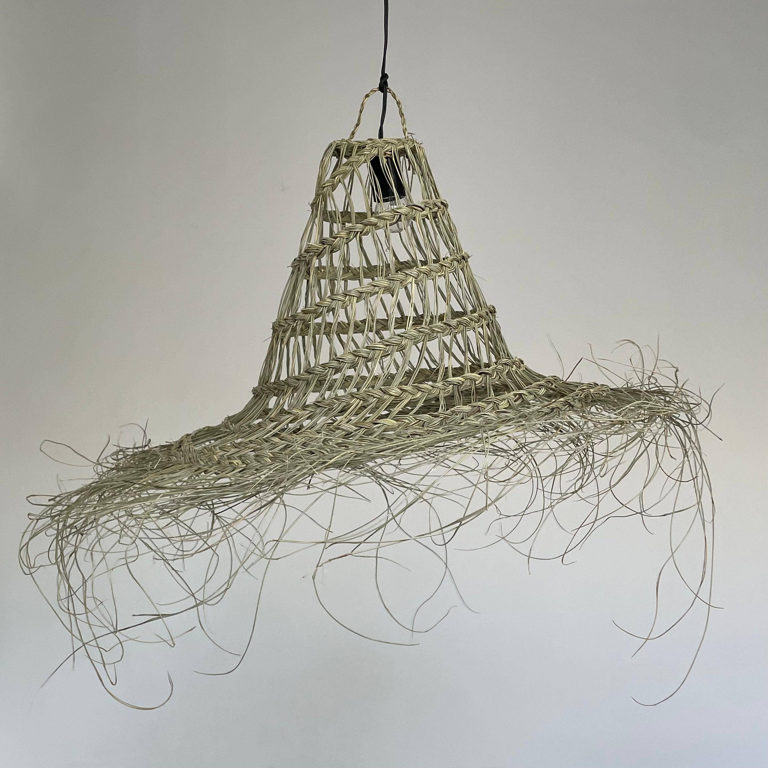LeBazare - Vendita all'ingrosso Lampadario/lampada a sospensione - Pendente in Palma Selvaggia Intrecciata a Mano–Illuminazione Naturale di Design3
