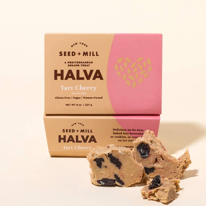 Seed + Mill - Wholesale Chocolate Bar - Tart Cherry Halva, 227g - Kosher Sesame Candy
