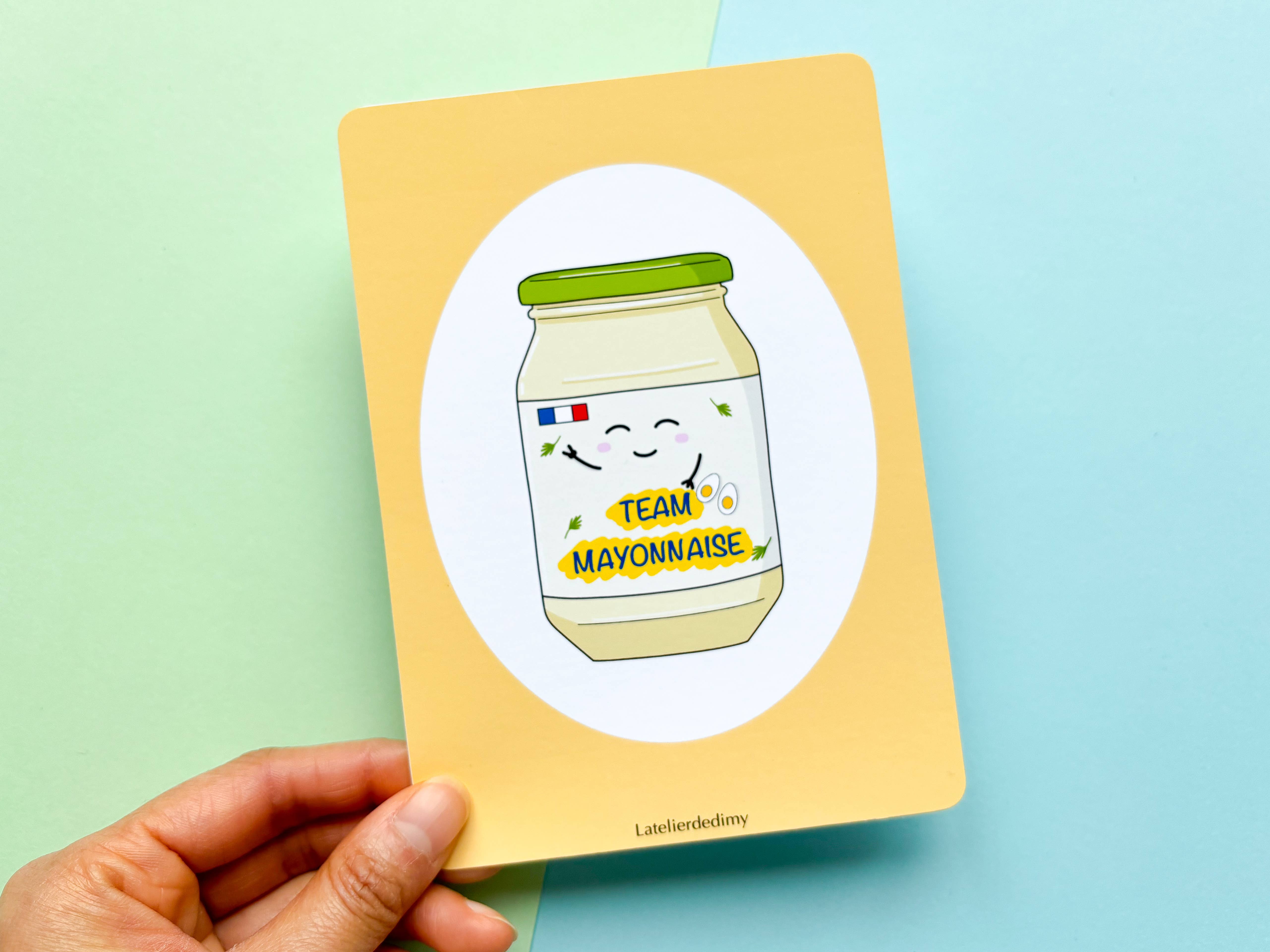 L’Atelier de DiMy – wholesale Vardagliga hälsningskort – Illustration Team majonnäs 0