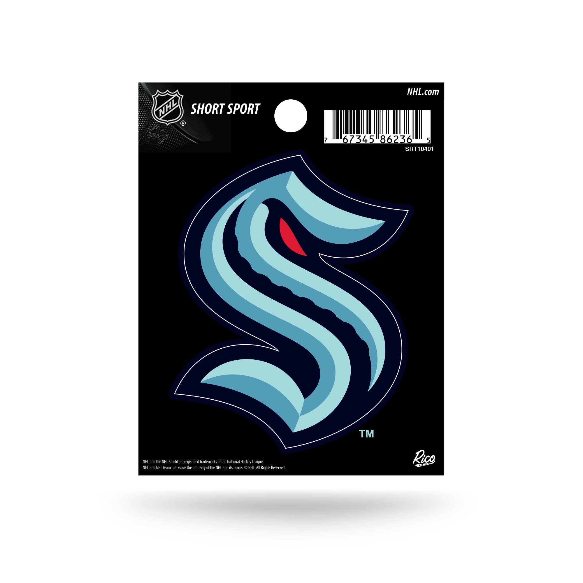 Rico Industries - Wholesale Sticker - NHL Hockey Seattle Kraken Short Sport Decal