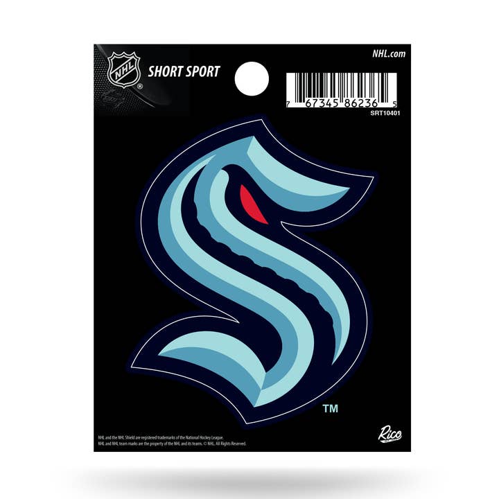Rico Industries - Wholesale Sticker - NHL Hockey Seattle Kraken Short Sport Decal0