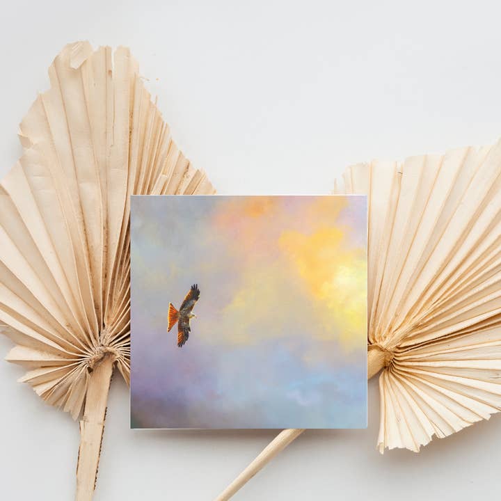 Portrait of Clouds - Wholesale Everyday Greeting Card - Red Kite Greetings Card - Luxury Textured Cardstock