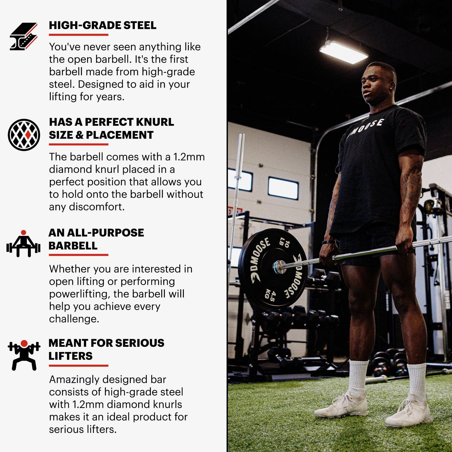 DMOOSE - Wholesale Fitness Equipment - Open Barbell1