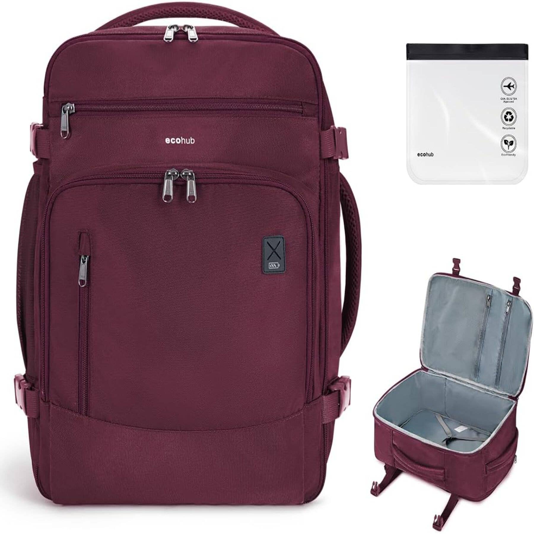 wandf - Wholesale Backpack – Unisex - ECOHUB 30L Flight-Approved Backpack USB Charging Port Bags54