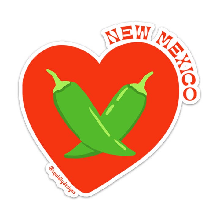 Adhesivo de vinilo impermeable New Mexico Green Chile para venta al por mayor de Squidly Designs