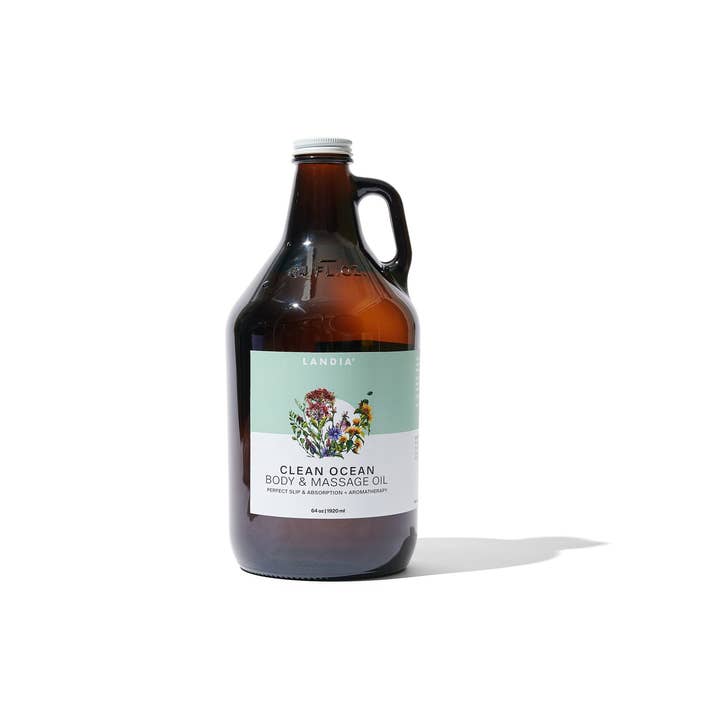 Landia Skincare, LLC – Großhandel Bade-/Körperöl – Clean Ocean Körper-/Massageöl-Glasflasche, Metalldeckel3