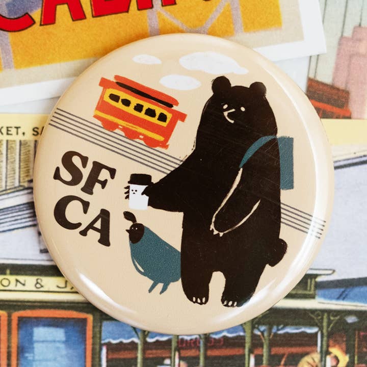 San Francisco Bear Magnet fridge desk office S.F. souvenir for wholesale by YANCHAKO