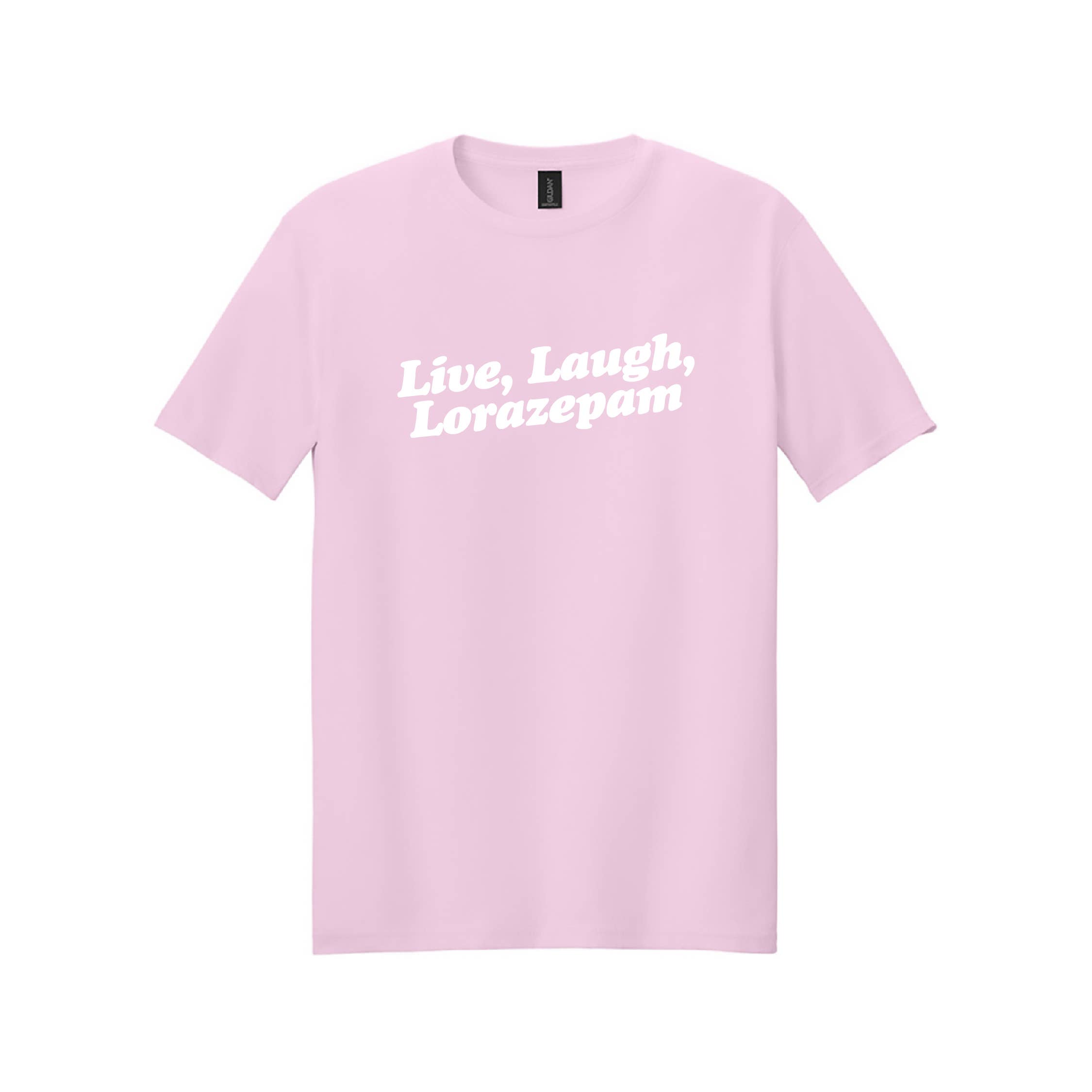 The Little Gay Shop – Engroshandel Grafisk t-shirt - Unisex – Lev, grin, lorazepam - T-shirt1