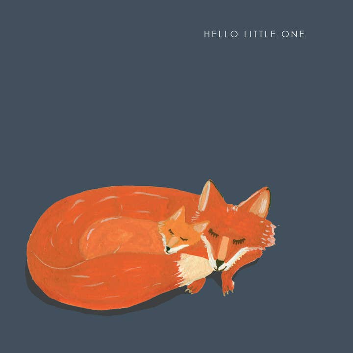 Hutch Cassidy - Wholesale Baby Card - 'Fox and Cub' New Baby Greetings Card1