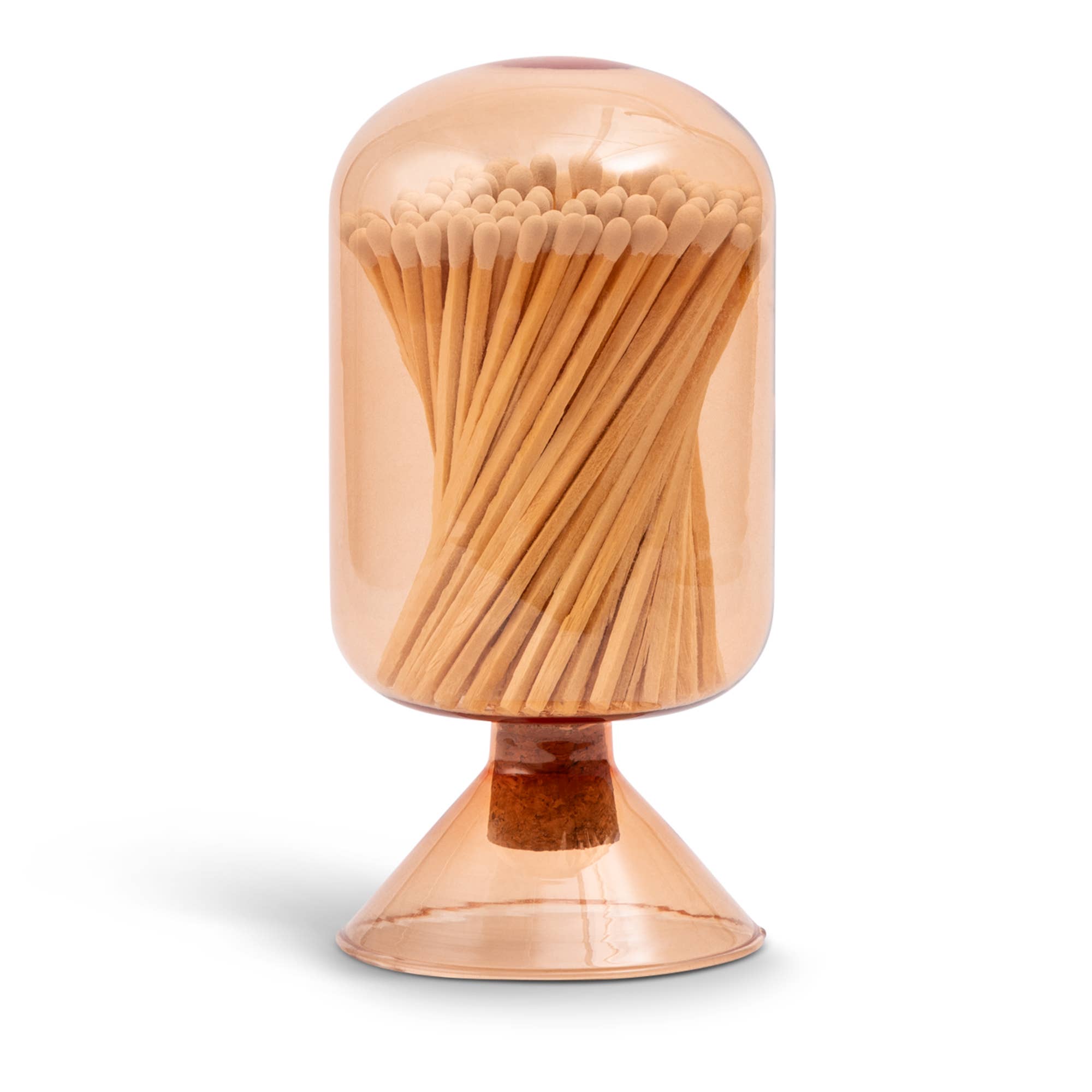 Core Home - Vente Allumettes - Allumettes 3,94" 120pk dans une cloche en verre petite - Ambre2