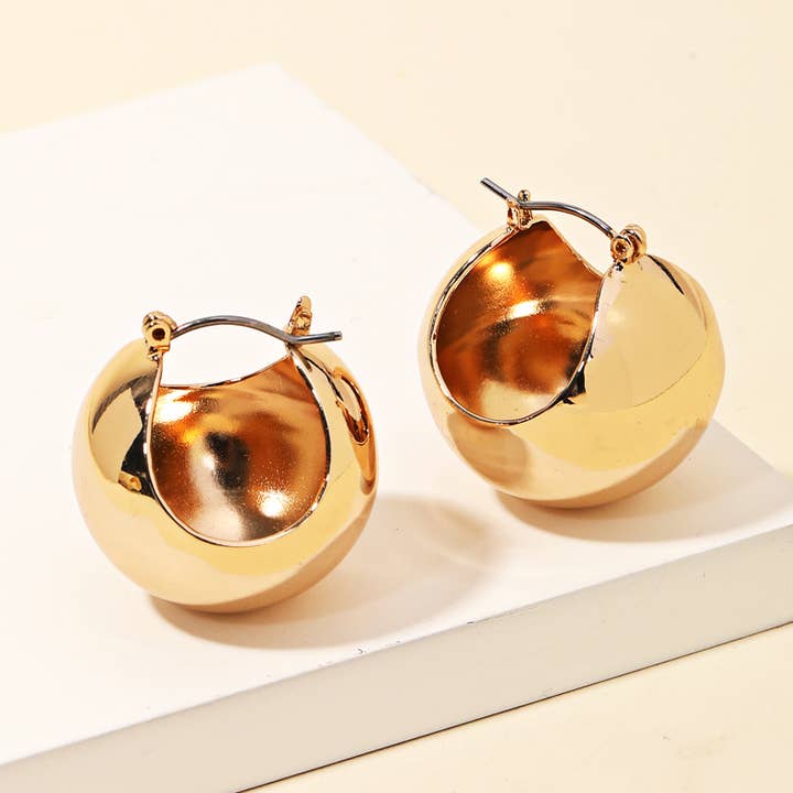 G Mini Ball Latch Hoop Earrings for wholesale on Faire0