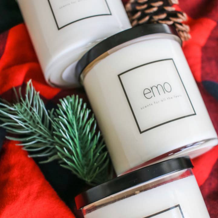 EMO Candles - Wholesale Jar/Filled Candle - Holly Jolly - natural soy wax holiday candle1
