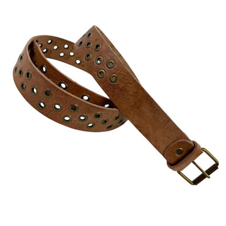 Chenson & Gorett - Wholesale Belt - Women's - Exclusive Handmade Leather Belt with Holes CINTU-TH1
