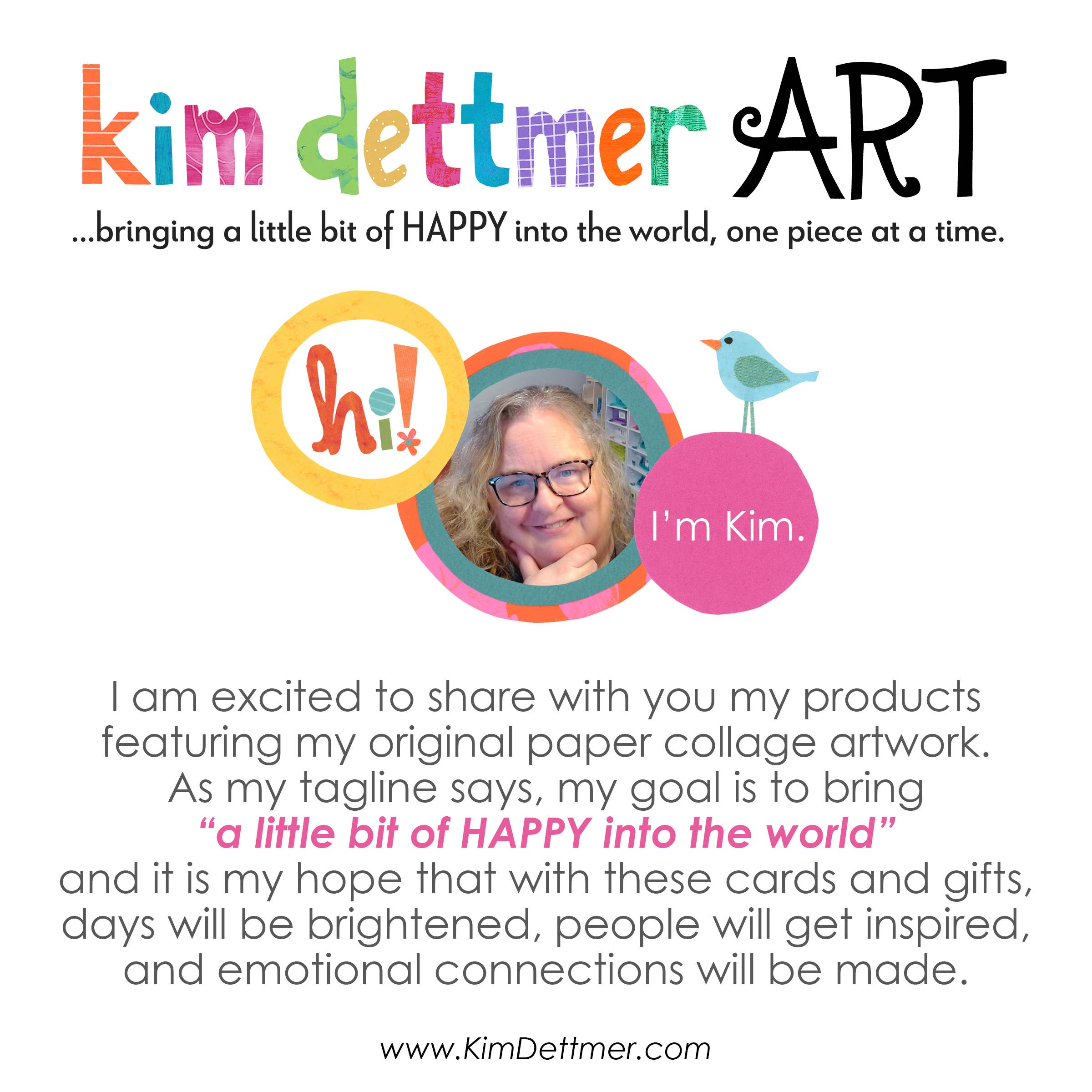 Kim Dettmer Art - Wholesale Love Card - Hey There Love Bug Card – Cute, Playful, & Colorful Collage2