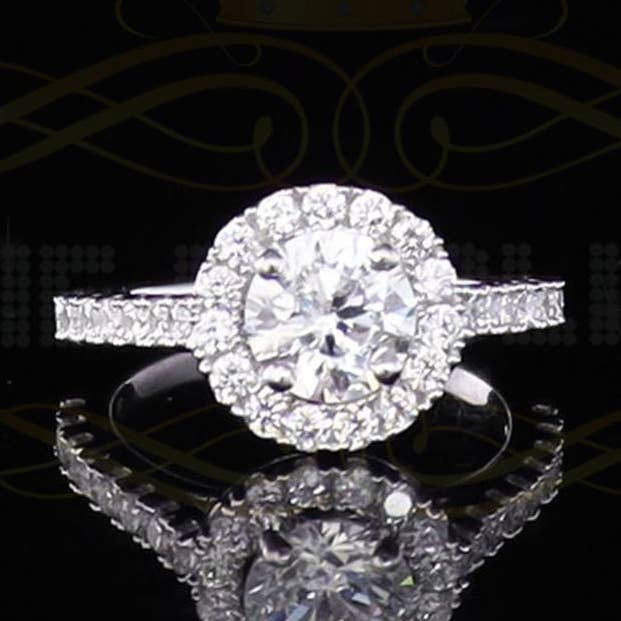 Bague Femme Taille 7 en Argent Blanc 925 Sterling de King Of Bling avec Fleur à 7 Pierres en Forme de 4.20ct CZ pour la vente par KING OF BLINGS