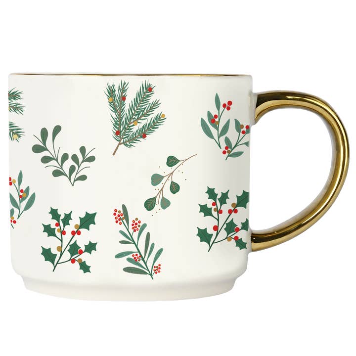 Sweet Water Decor - Wholesale Coffee Mug - *NEW* Holiday Greenery Coffee Mug - Christmas Decor3