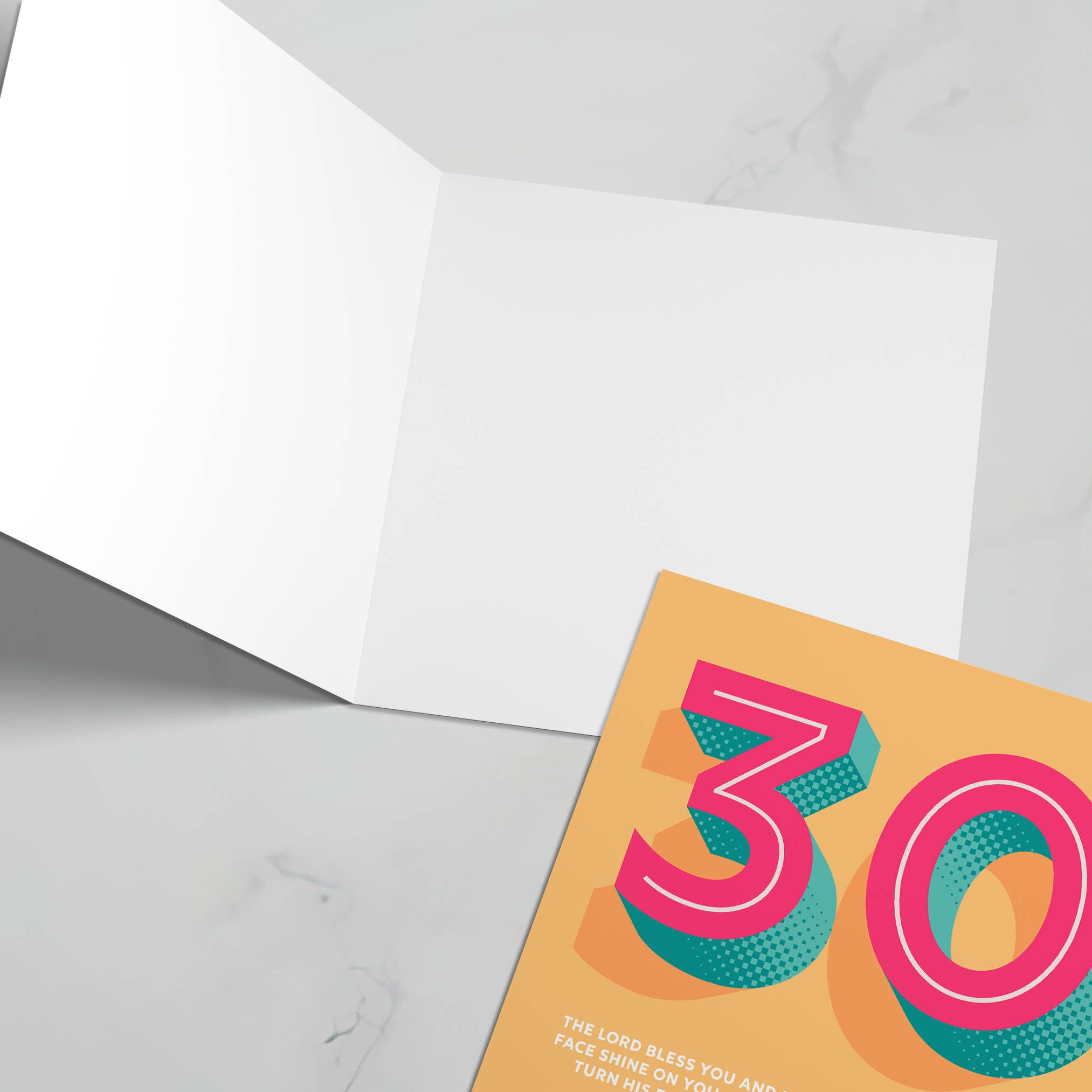 The Christian Poster Company – wholesale Birthday card – 30th birthday greeting card with bible verse. The blessing 1