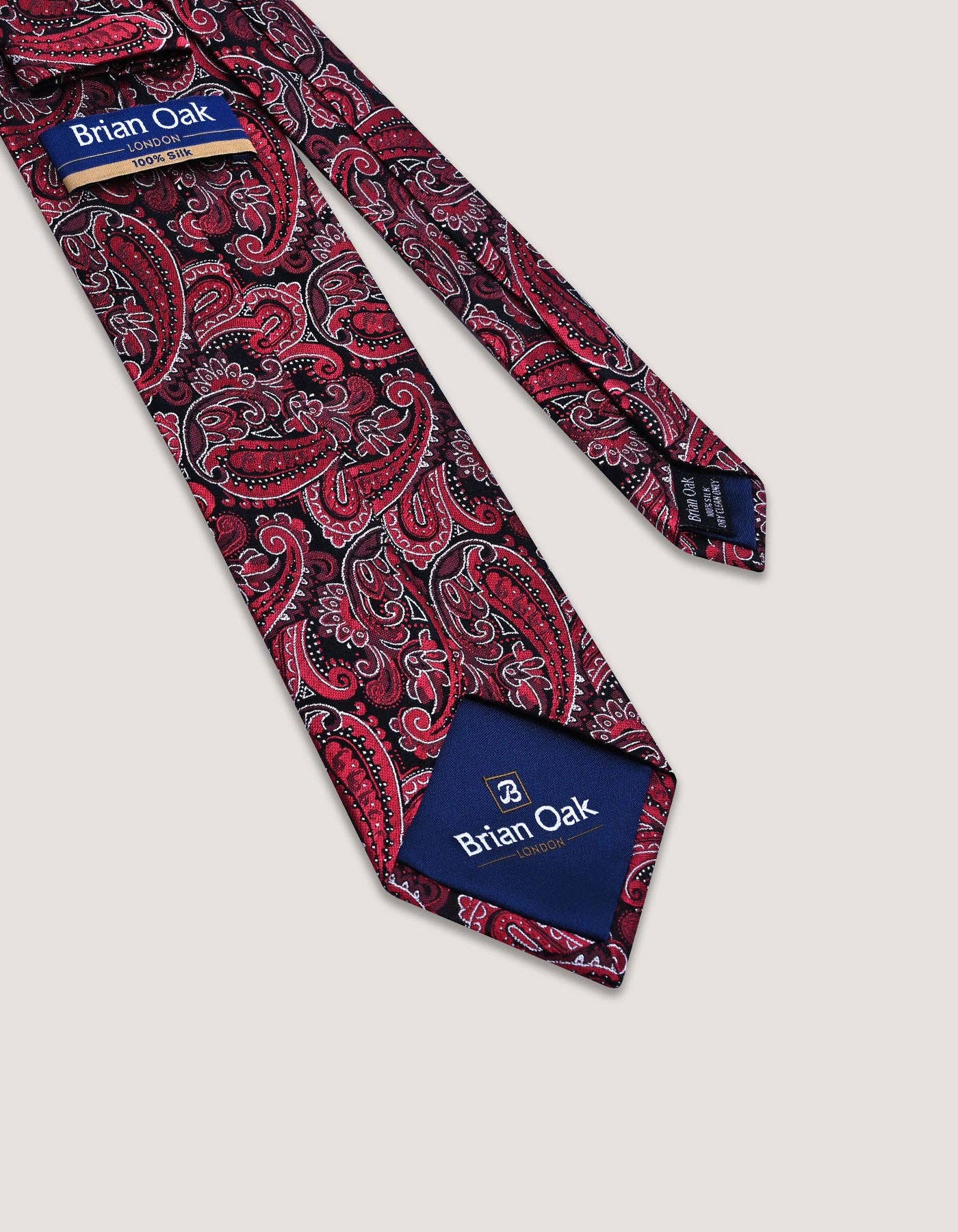 Brian Oak Limited – wholesale Necktie – Men’s – Red Paisley Silk Tie2