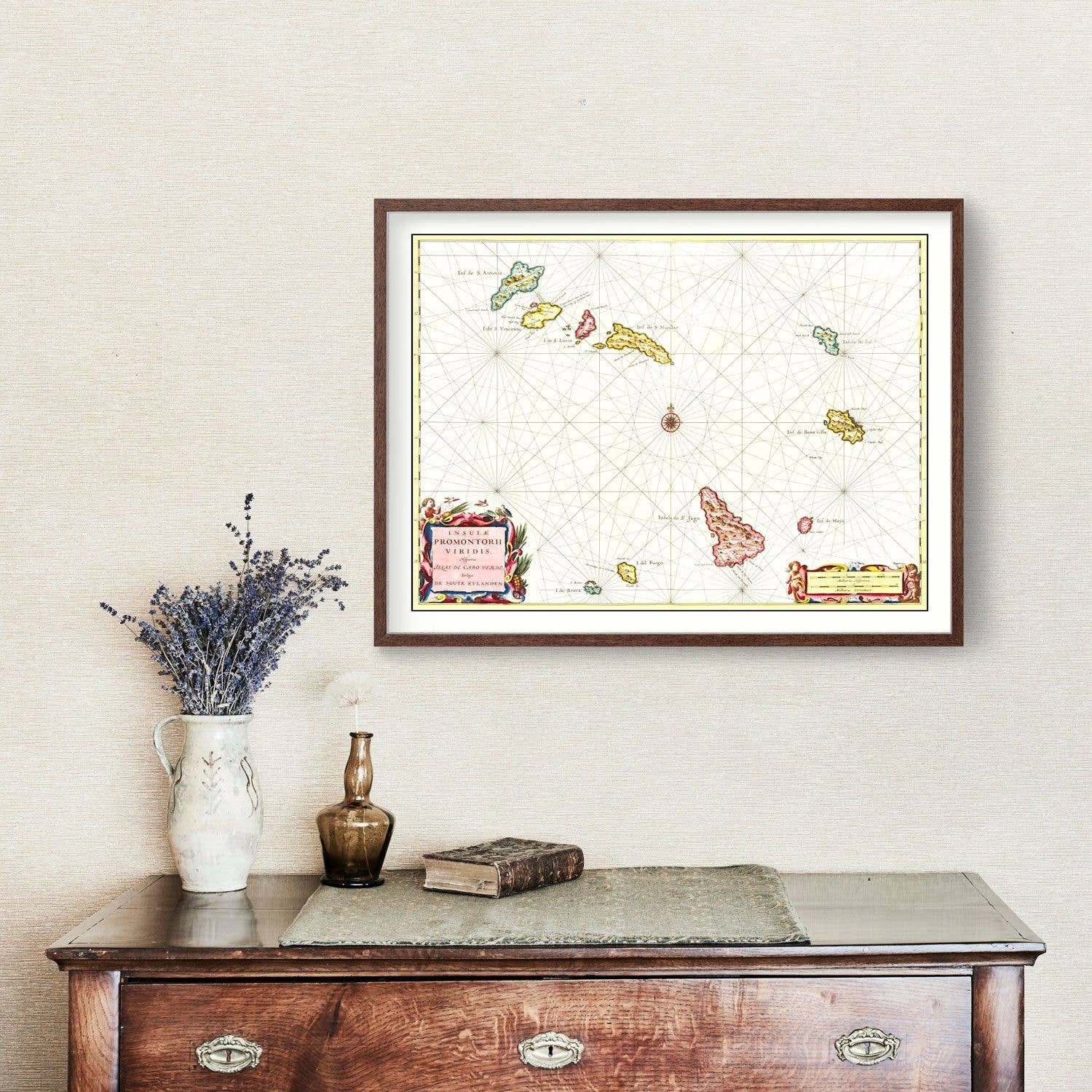 Ted's Vintage Art - Wholesale Map - Vintage Map of Cape Verde, 16651