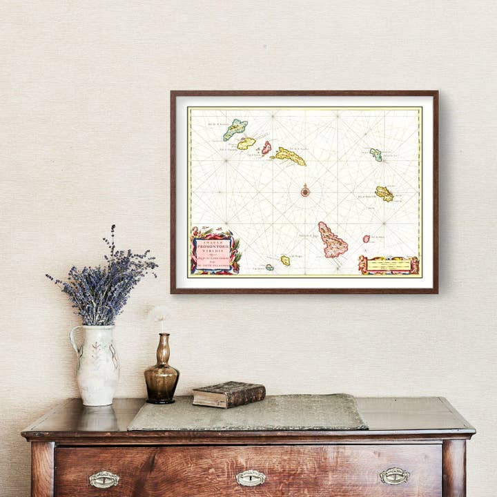 Ted's Vintage Art - Wholesale Map - Vintage Map of Cape Verde, 16651