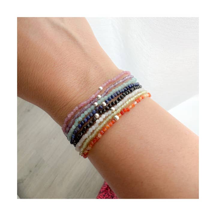 Pack 8 Bracelets Élastiques pierres naturelles pour la vente par COM FORSA SL