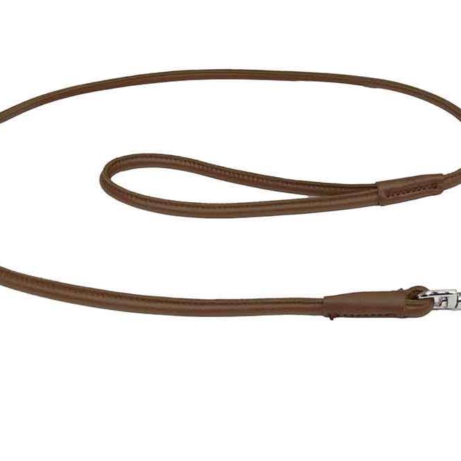 Guinzaglio Tubolare in Pelle Marrone per la vendita all'ingrosso da parte di Earthbound Italia