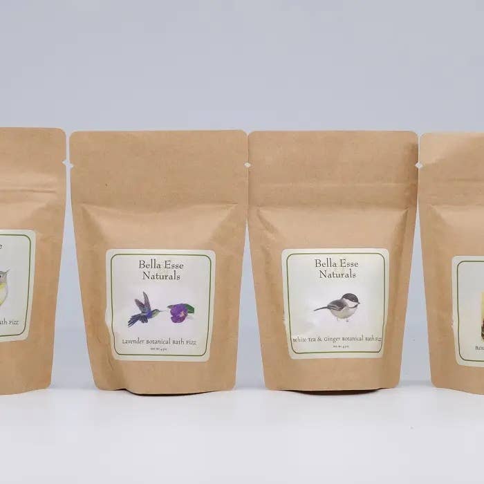 Botanical Bath Fizz - Lemongrass 0r Warbler for wholesale by Bella Esse Naturals
