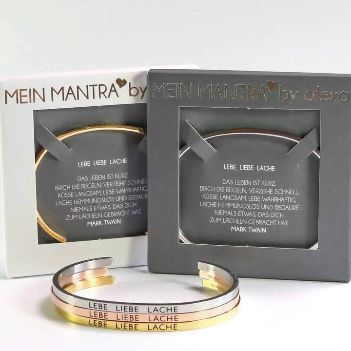 MANTRA BRACELET - LIVE LOVE LAUGH for wholesale by Mein Mantra