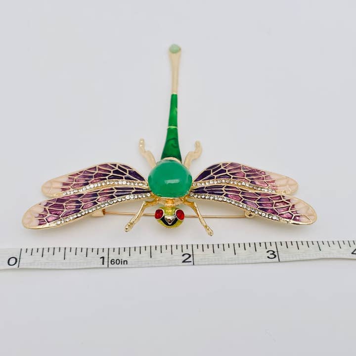 Mio Queena - Wholesale Brooch - Enamel Dragonfly Brooch Clothes Pin4