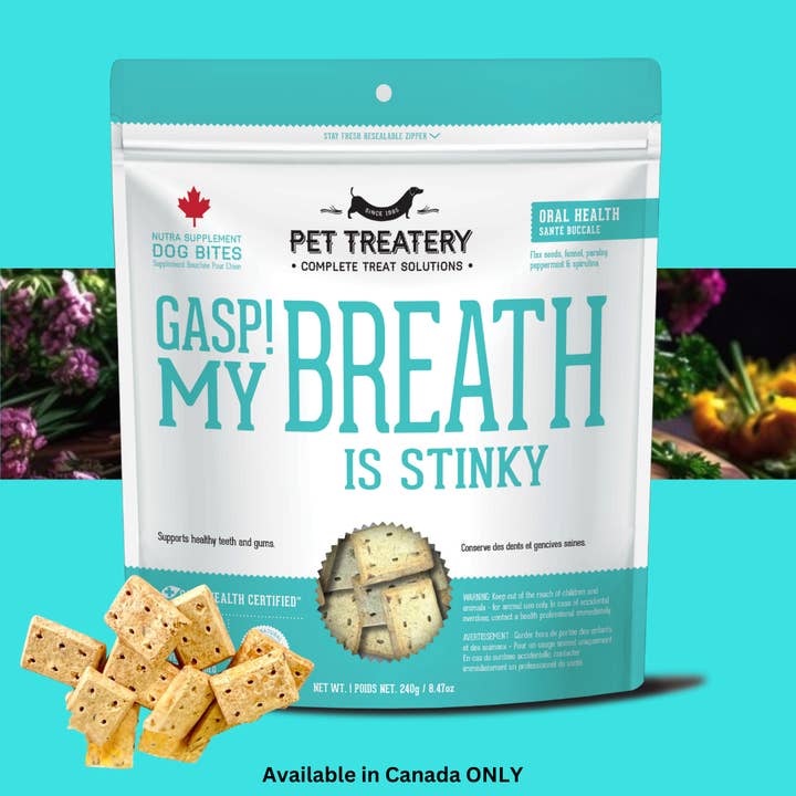 Dog Supplements- Oral Health Supplement Dog Herbal Bites for wholesale by The Granville Island Pet Treatery (Canada)