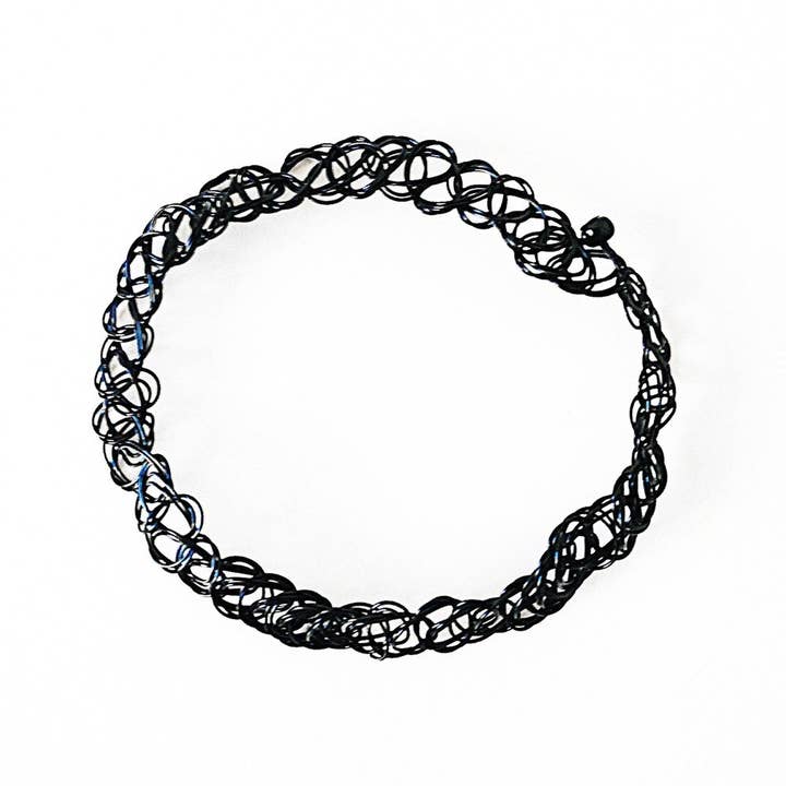 Black Tattoo Stretch Choker Necklace for wholesale on Faire2