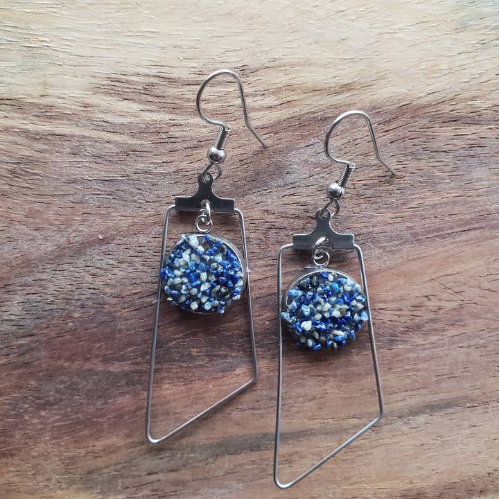 Moon studio jewelry - Wholesale Dangle Earrings - Dangle raw stone earrings7