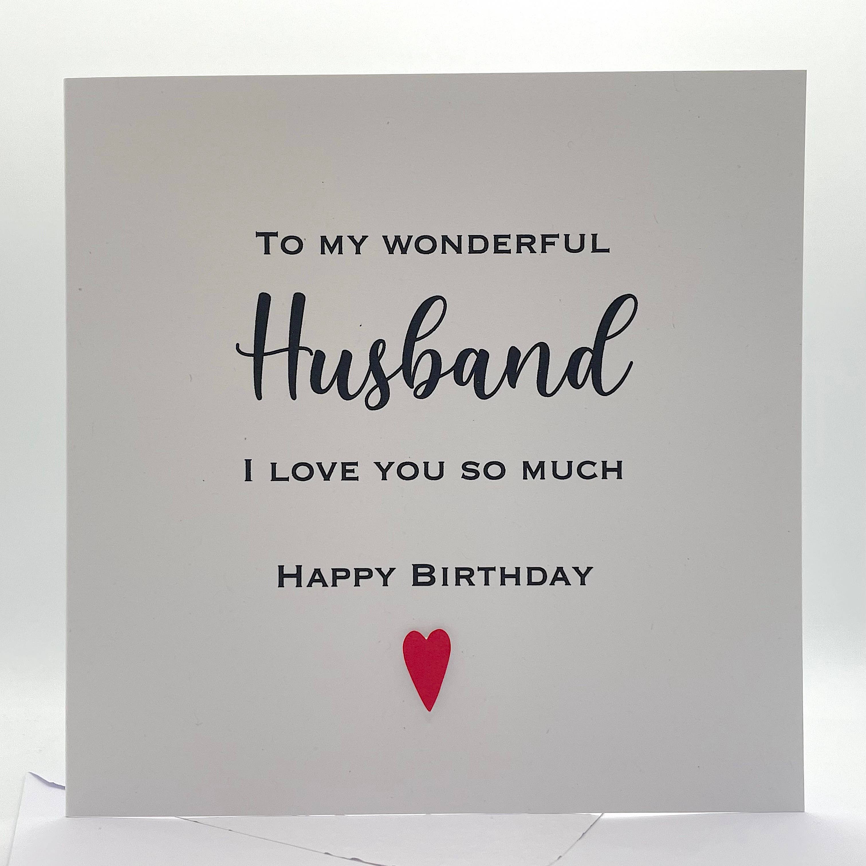 Looks Inviting - Wholesale Birthday Card - Husband Birthday Card. To my Wonderful Husband I Love You So1