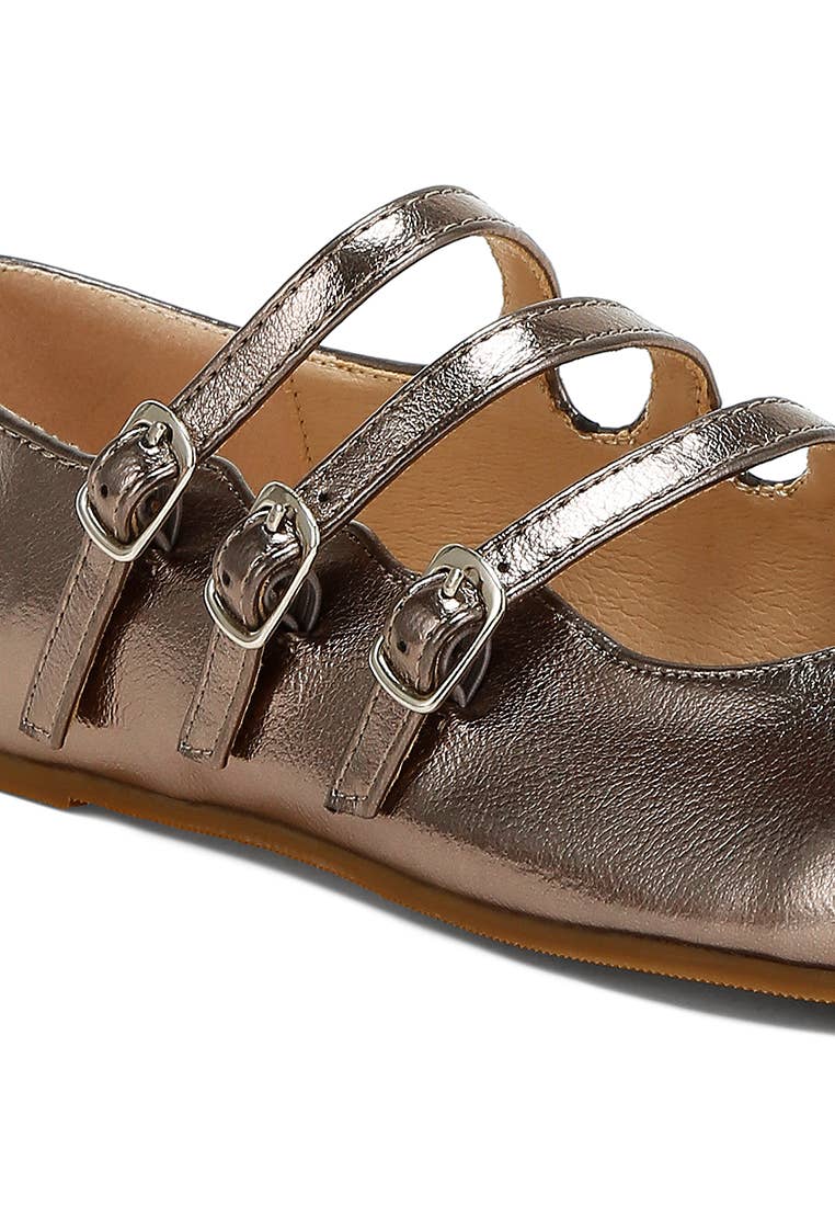 Rag Company - Wholesale Flats - Women's - Macarina Triple Strap Mary Jane Ballerinas7