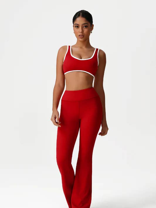 Sodalemon - Wholesale Activewear Set - Women's - Women High-Waisted Yoga Set: Sports Bra + Flared Pants11