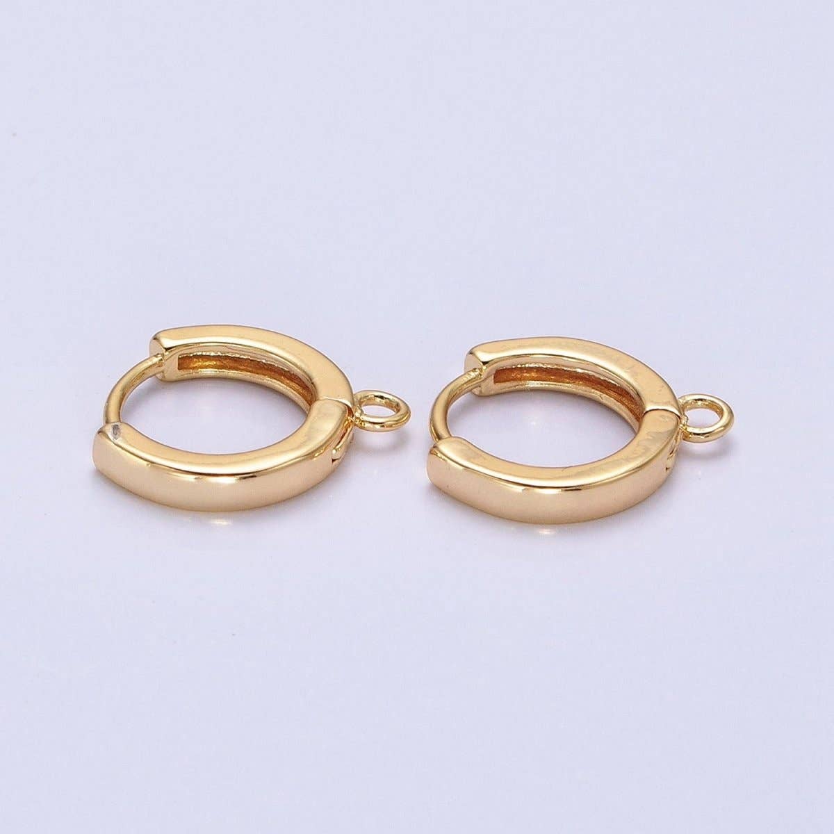 Aim Eternal - Wholesale Huggie Earrings - 12mm Round Huggie Open Loop Earrings Supply in Gold & Silver | Z-288 Z-2890