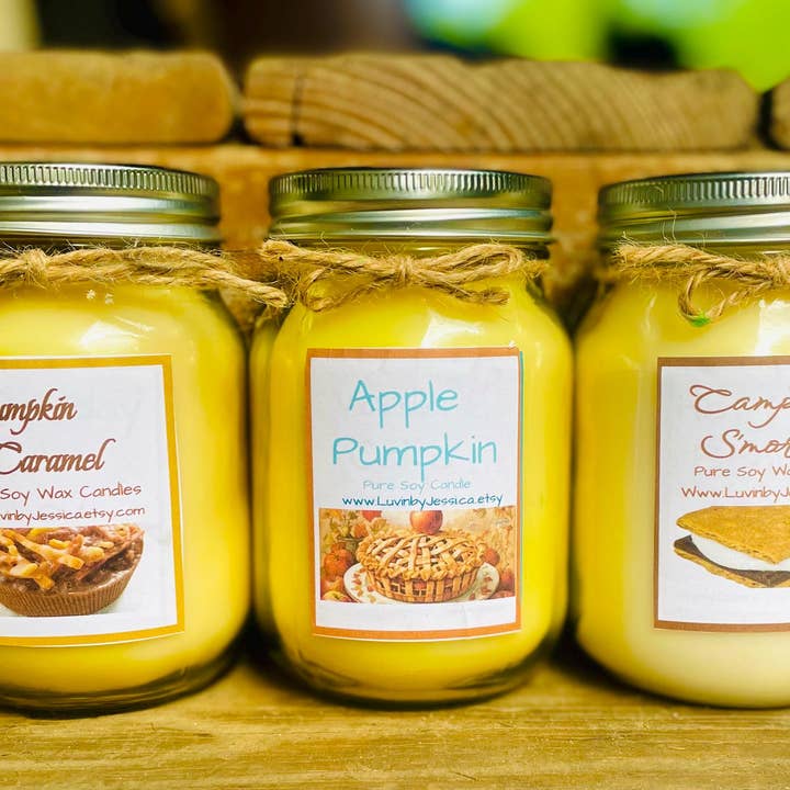 Christmas & Winter Soy Candle Gift Set #2 for wholesale by LuvinbyJessica.etsy.com