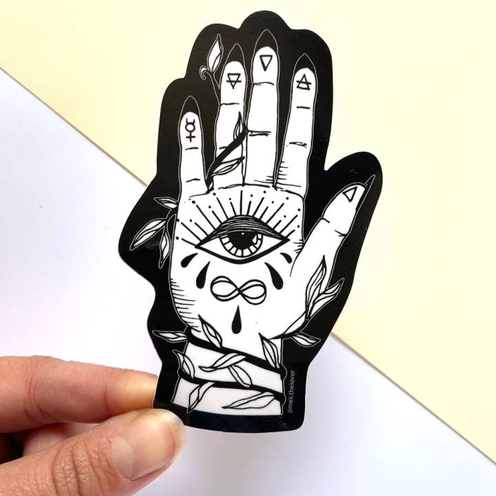 Stickers Waterproof Vinyl - Palmistry Hand for wholesale by Meli TheLover