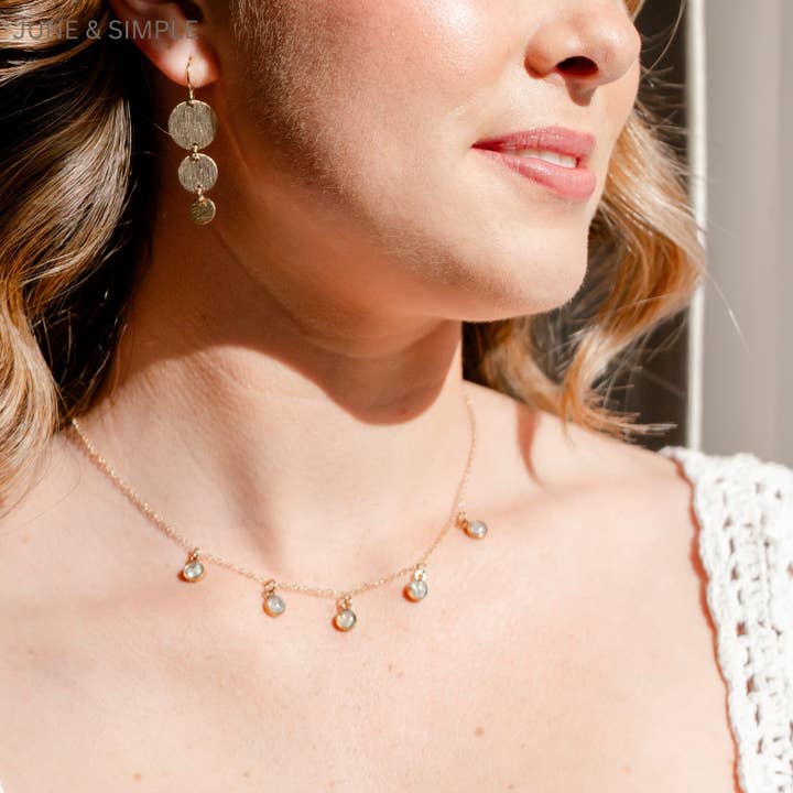 Cinque mini gemme - Madreperla per la vendita all'ingrosso da parte di June & Simple - by Hadas Kol