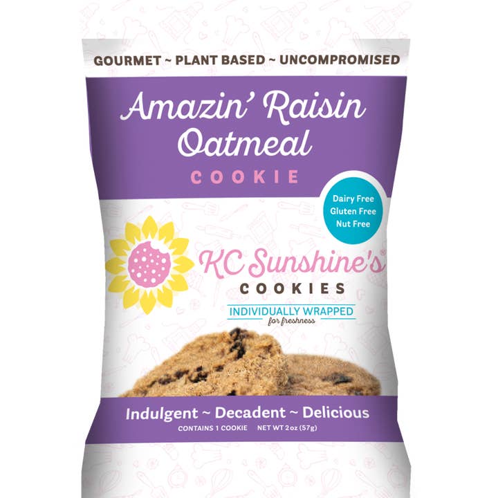 KC Sunshine's Cookies – wholesale Biscuit – KC Sunshine's Amazin' Raisin Cookie (12 count box)