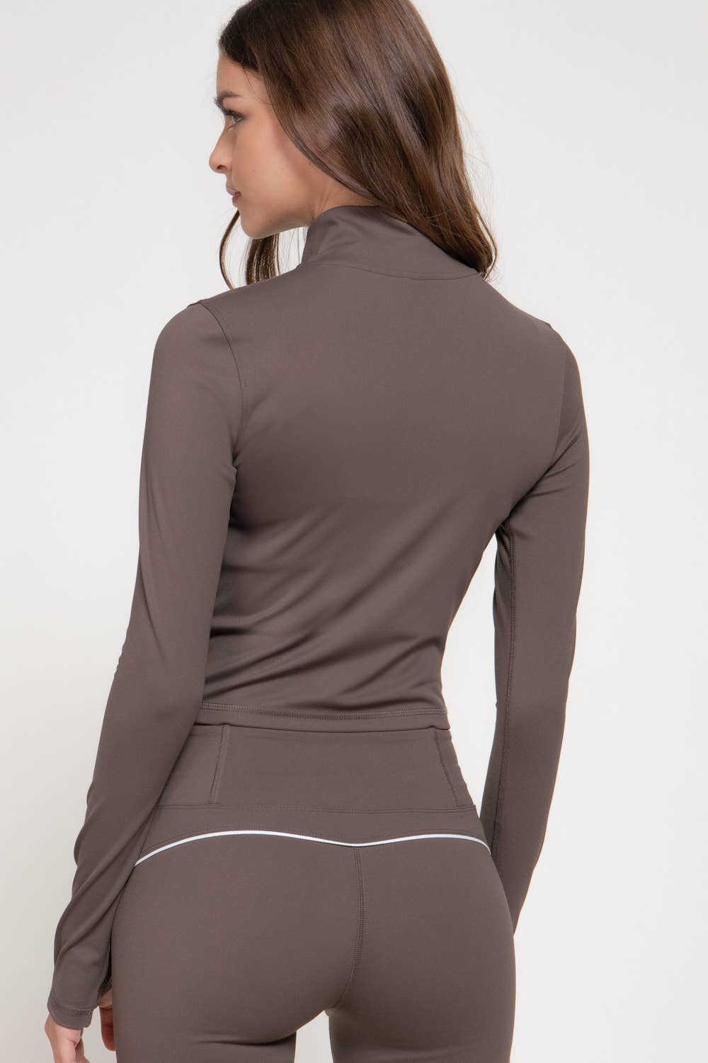 Active Basic | Active USA - Wholesale Athletic Jacket - Women's - Long Sleeve Piping Detail Active Wear Jacket6