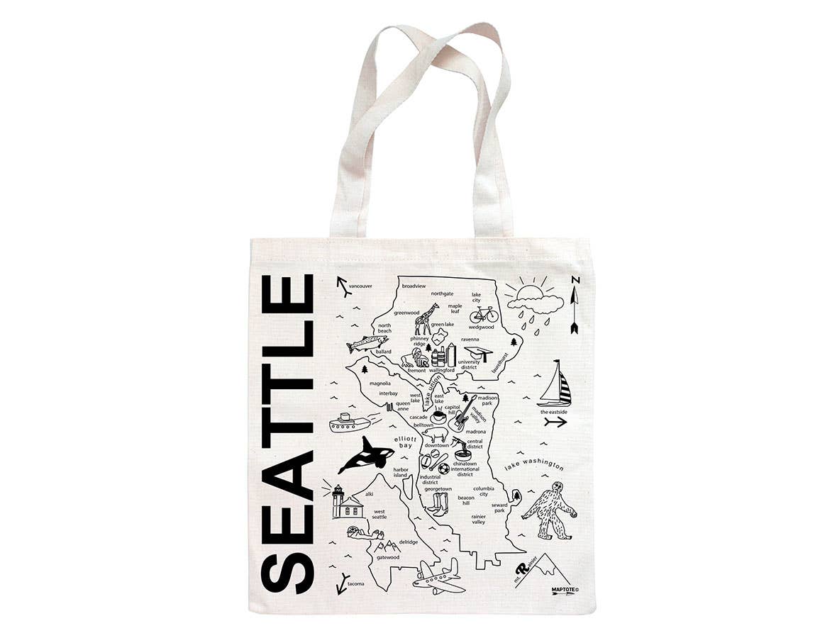 Maptote - Venta al por mayor Bolsas de la compra - Tote de comestibles de Seattle