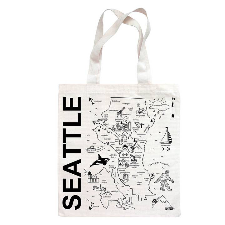 Seattle Grocery Tote for wholesale by Maptote