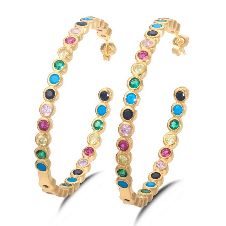 Brincos de Argola Shannon por atacado de Allie Beads