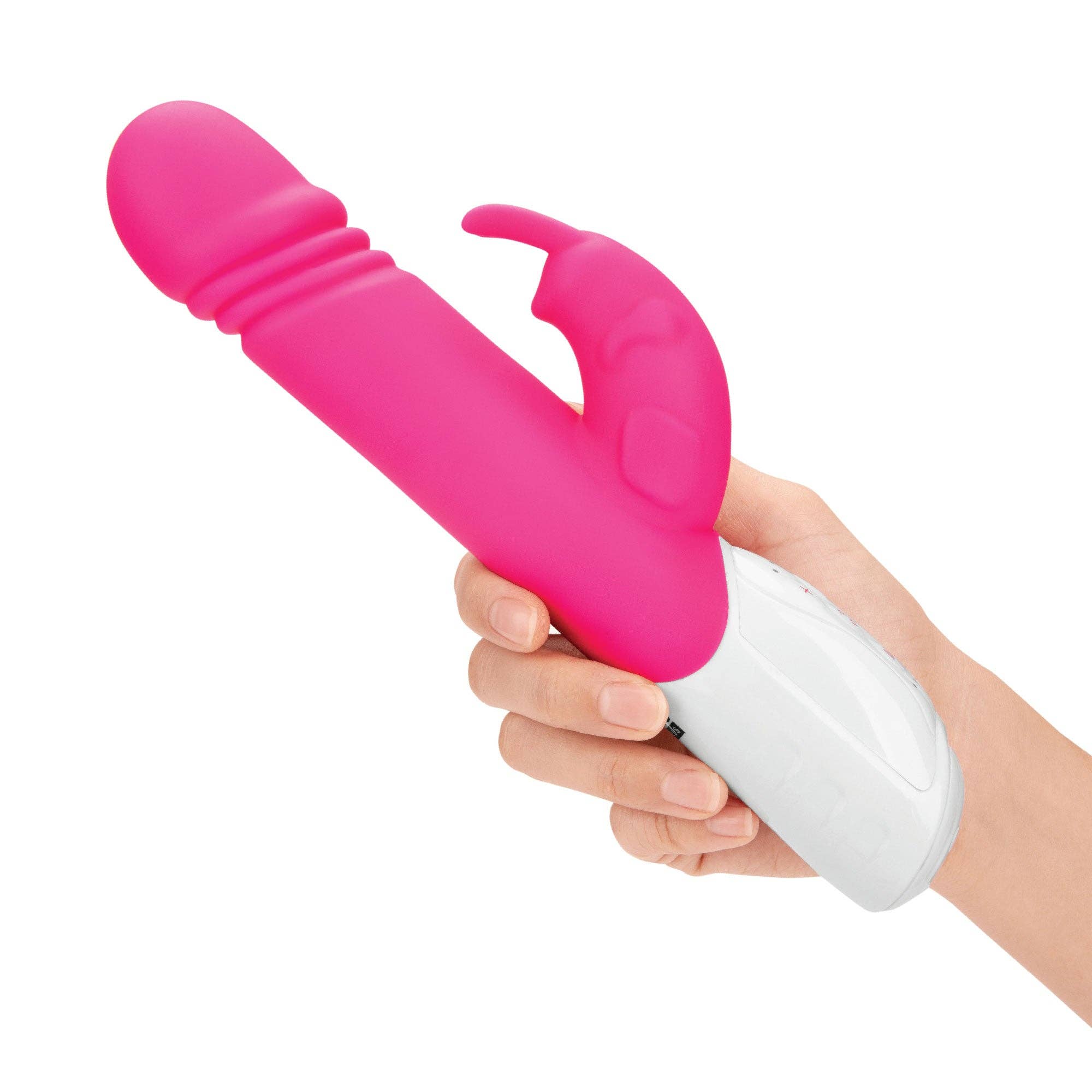 Lux Fetish Store – wholesale Sex toy – Thrusting Rabbit Vibrator with Throbbing Shaft5