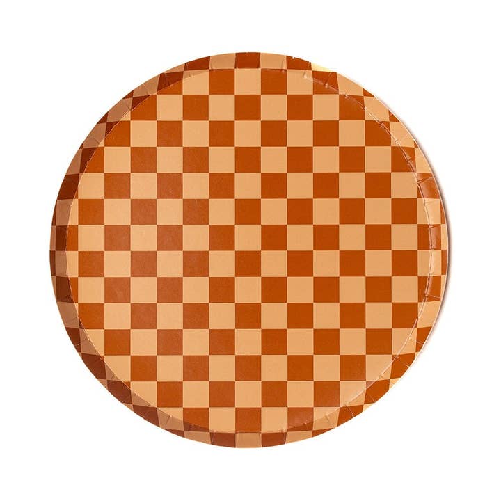 Jollity & Co. + Daydream Society - Wholesale Disposable Plate - Check It! Dinner Plates - 8 Pk. - 11 Color Options