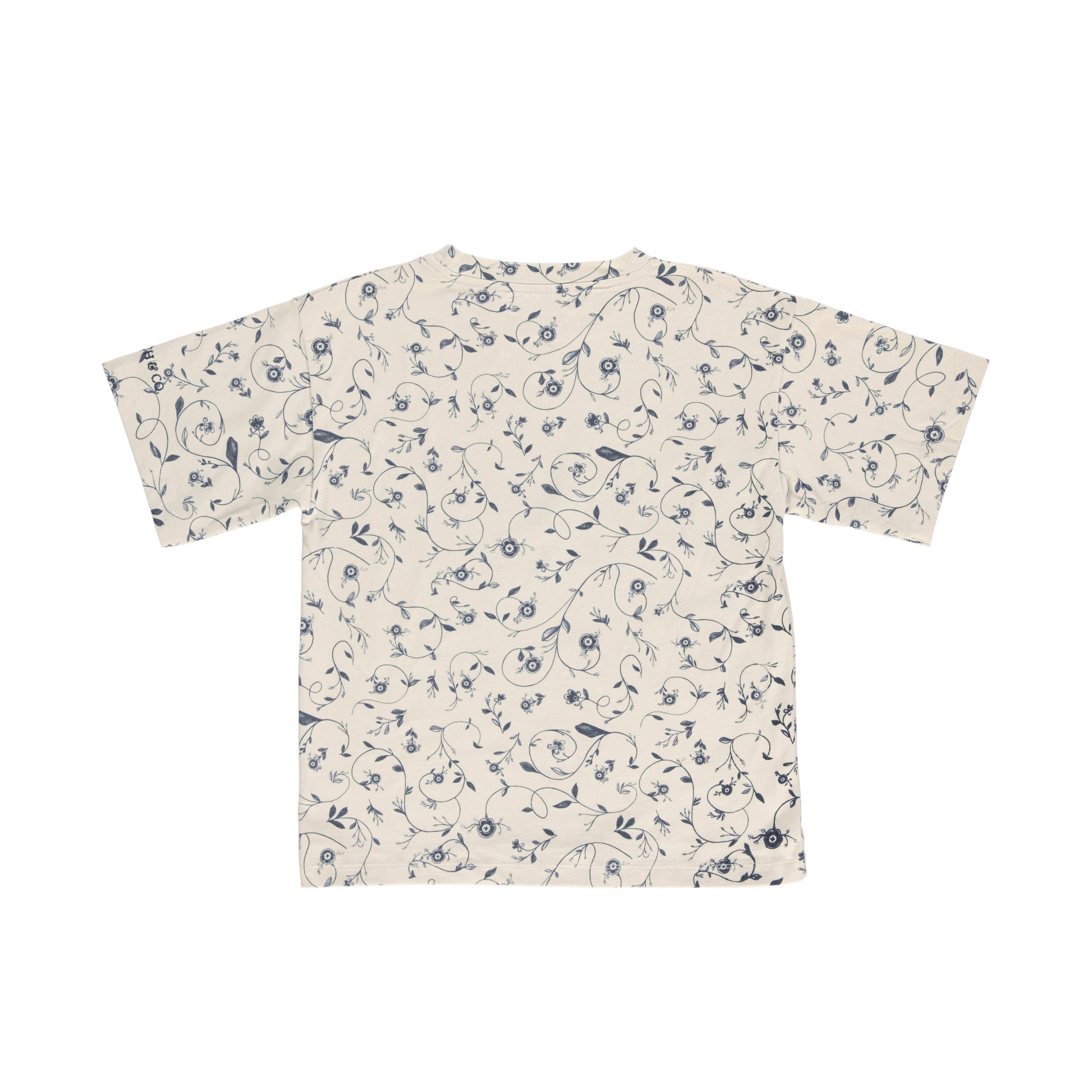 Scandi Floral Oversized T-Shirt | Organic Cotton Jersey -  | GCO2258 for wholesale on Faire2