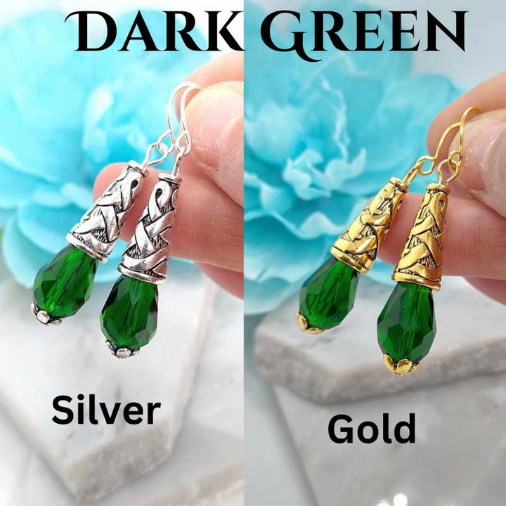 Bad Apple Designs - Wholesale Dangle Earrings - Crystal Teardrop Dangle Earrings For Women4